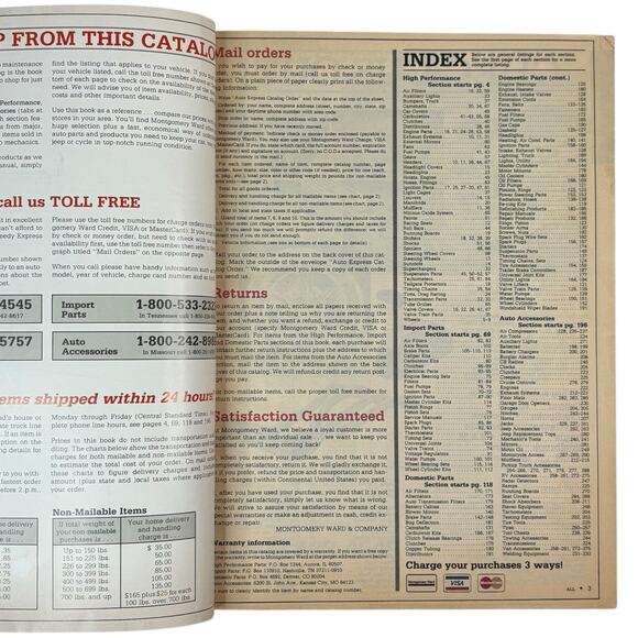 VTG 1984 Montgomery Ward Auto Express Catalog Softcover Magazine Car Mechanic - Picture 10 of 16